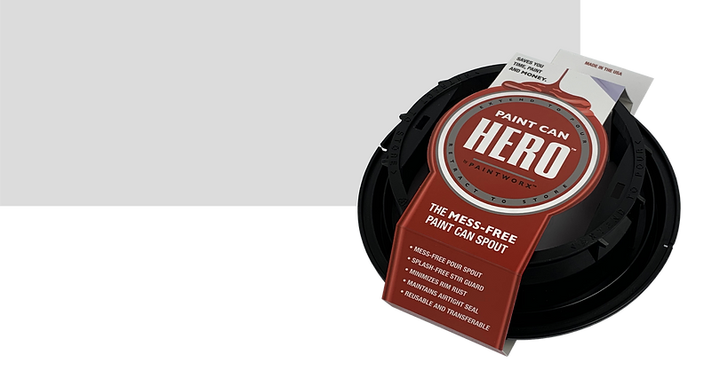 Paint can HERO paint tool/paint can accessory/paint spout for messy paint cans